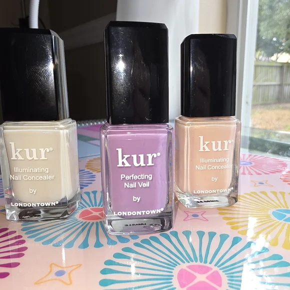 Londontown Kur Nail Veil Trio - Cream, Purple, Tan - Picture 3 of 6